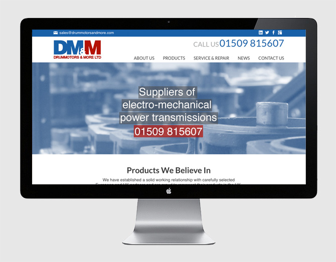 Our Web Designers created this site for  DMM Loughborough